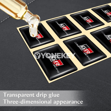 Toyota GR üçin 3D epoxy salon emblema stikeri