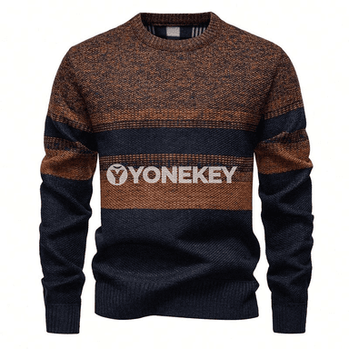 Erkekler üçin 1/4 zip ýyly switer, güýz-gyş üçin rahat model