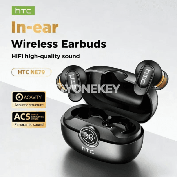 HTC NE79 TWS Bluetooth 6.0 nauşnikler, AI terjimeçi, HiFi ses
