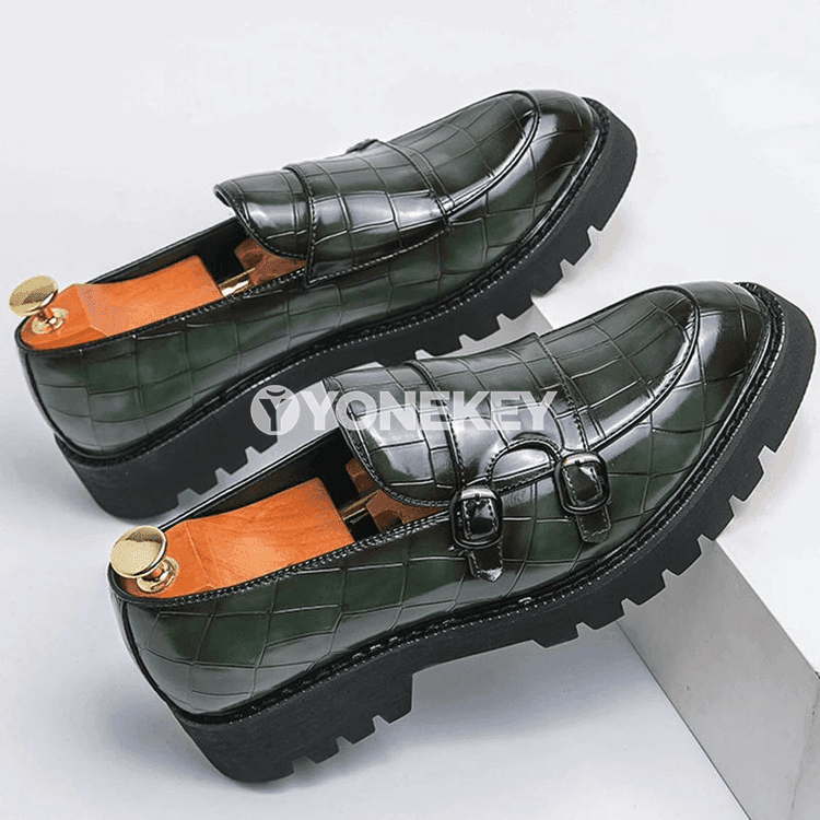 Erkekler üçin platforma loafers köwüşler, ofis we gündelik üçin klassiki stil