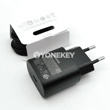Samsung 25W PD Type-C çalt zarýad beriji adapter we kabel