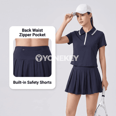 Aýallar üçin tomus sport toplumy: ýoga, tennis we fitnes üçin köýnekli set