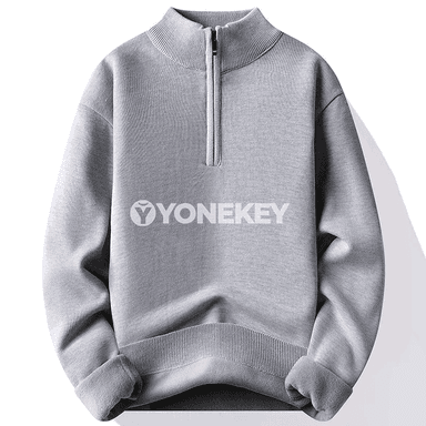 Erkekler üçin ýyly ziperli switer, gündelik trikotaž pulower