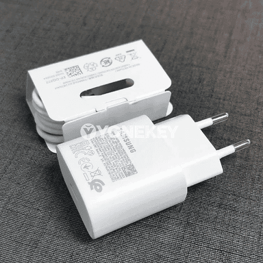 Samsung üçin 25W çalt zarýad beriji adapter, Type-C kabel bilen