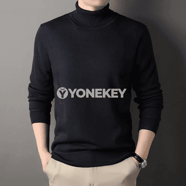 Erkekler üçin ýyly gyş switeri, ýokary boýunly, ýumşak fleece