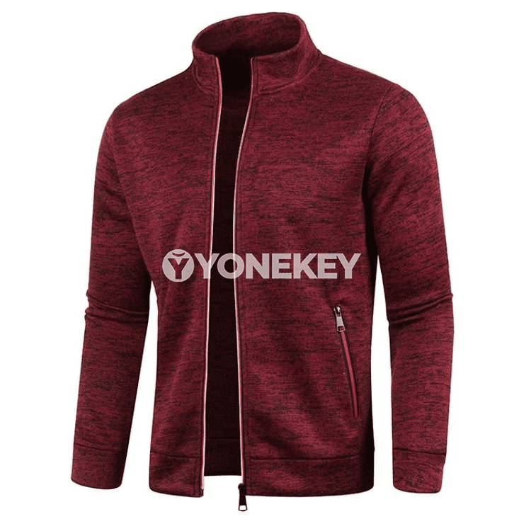 Erkekler üçin ýyly fermuarly sport penjek, ýeňil we döwrebap