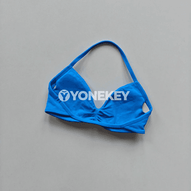 Aýal sporty bra: ýokary goldawly, inçe gaýyşly, ýoga üçin