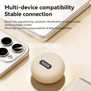 TWS simsiz Bluetooth gulaklyk, displeýli, mikrofonly, 18 sagat