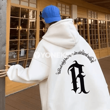 Erkekler üçin kapşonly giň kesimli sweatshirt, M-8XL, retro stil