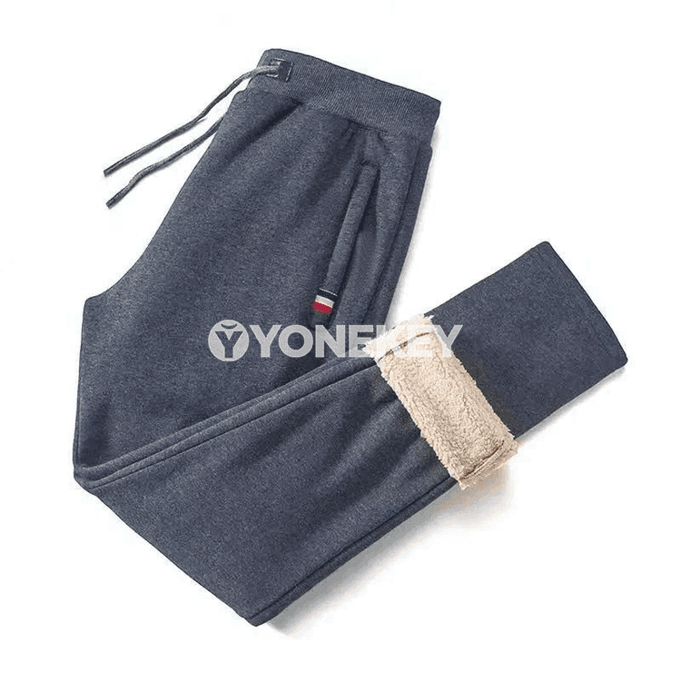 Erkekler üçin ýyly fleece sport balaklary, gyş üçin rahat model