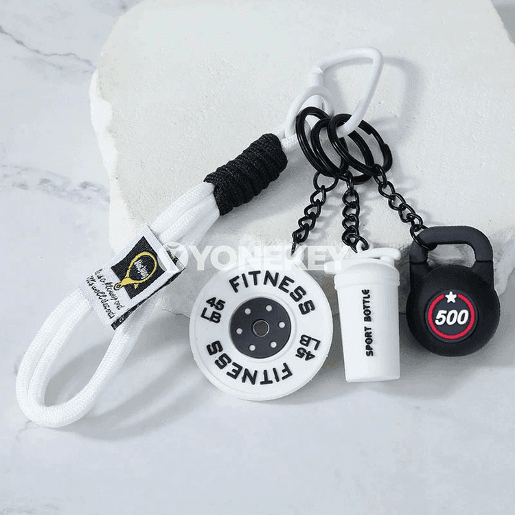 Fitnes açarlik — dambel şekilli sumka bezegi we sowgat