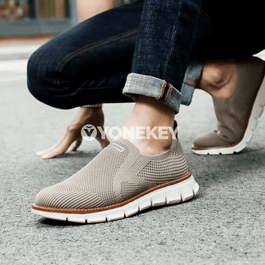 Erkekler üçin dem alýan mesh loafers, ýeňil tomus krossowkalar