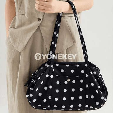 Zenanlar üçin ýeňil polka nokatly uly sygymly tote sumka