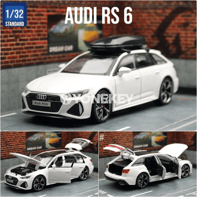 Audi RS6 1:32 metal kiçi maşyn — ýagtylykly, sesli, gapysy açylýan