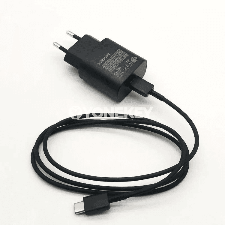 Samsung 25W çalt zarýad beriji adapter, Type-C kabel bilen
