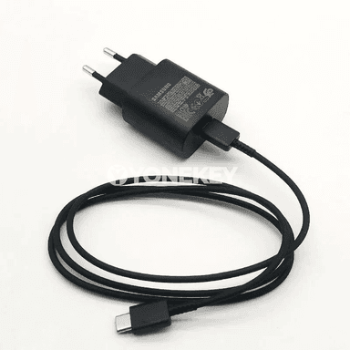 Samsung 25W çalt zarýad beriji adapter, Type-C kabel bilen