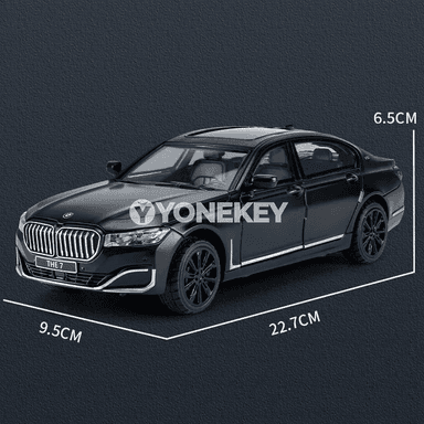 BMW 760Li 1:24 metal awtoulag modeli, sesli-çyraly, açylýan gapyly