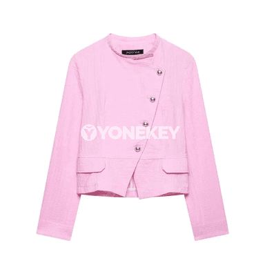 Zenanlar üçin ýeňil tomus blazer, klassyk stil, ofis üçin