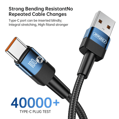 NNBILI 100W USB-C çalt zarýad kabeli, 1m/2m