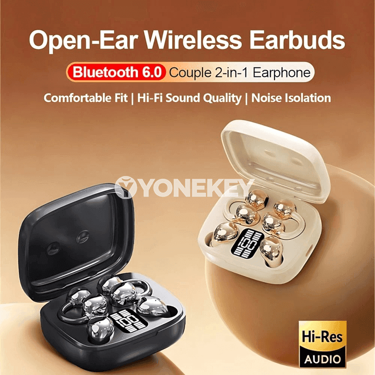 2-in-1 simsiz Bluetooth gulak klip naushnikler, güýçli stereo