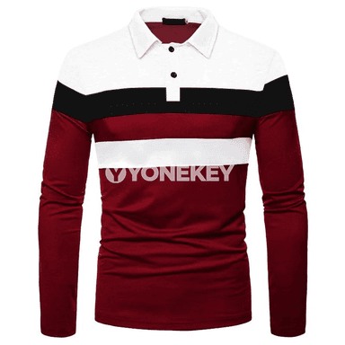 Erkekler üçin uzyn ýeňli polo köýnek, işewür gündelik stil