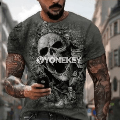 Erkekler üçin 3D ýolbars şekilli tomus futbolkasy, giň kesimli
