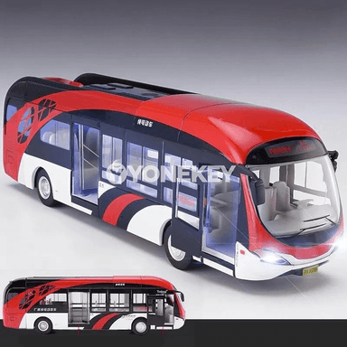 1:32 metal gyssy awtobus modeli, sesli‑yşykly, gapylary açylýar