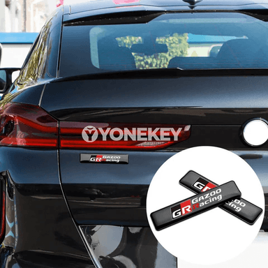 Toyota üçin 2/5/10 sany epoksi awto sticker — GR Racing bezegi