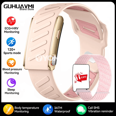 GUHUAVMI ekransyz ECG+HRV saglyk bilekbandy, gan basyşy gözegçiligi