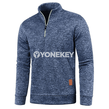 Erkekler üçin ýeňil half zipper switer, güýzki gündelik