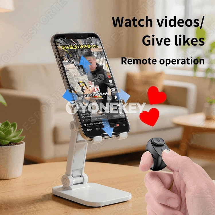 Bluetooth akylly halka pult — kamera, sahypa öwürme, göçme dolandyryş