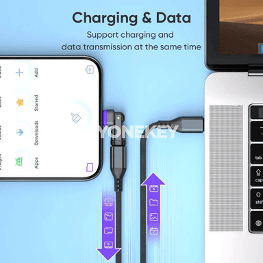 NNBILI 16 pin magnit USB-C adapter, PD 240W çalt zarýad we maglumat geçiriş