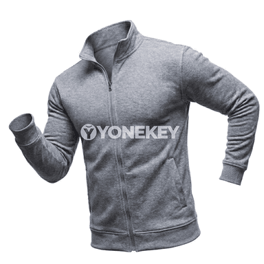 Erkekler üçin fermuarly sport jaket — ýeňil, ýyly, uzyn ýeňli