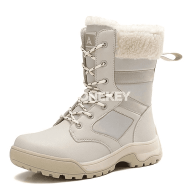 Zenanlar üçin ýyly, suw geçirmeýän gyş bootlary, platformaly