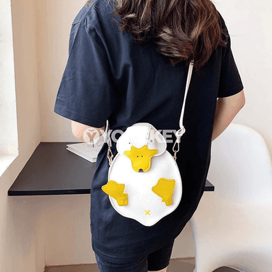 Mini ördek görnüşli 3D krossbodi sumka, PU deri