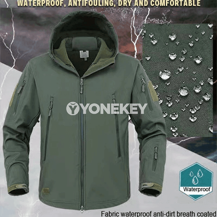 Erkekler üçin ýyly softshell kurtka we taktik balak, açyk howa üçin