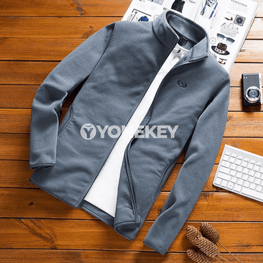 Erkekler üçin ýeňil fleece softshell kurtka, fermuarly