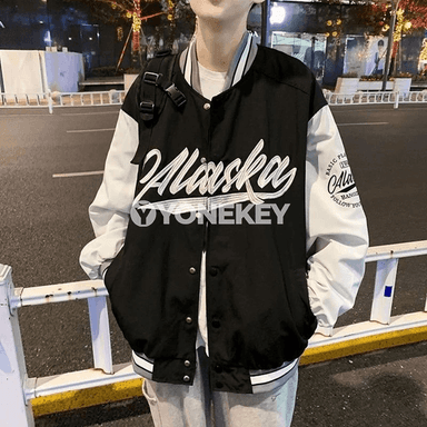 Erkekler üçin güýzki baseball kurtka, şäher stili