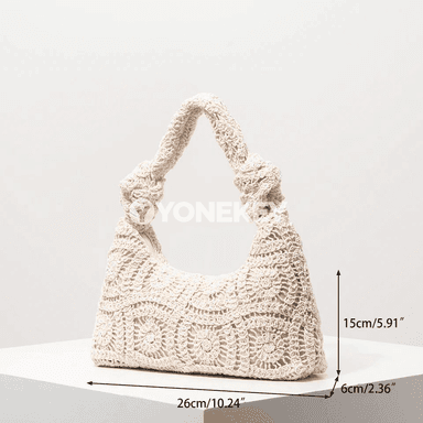 Zenanlar üçin boho gülli tomus sumkasy, syýahat üçin