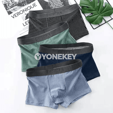 Erkekler üçin 4 bölek boxer içki eşik, pagta, zolakly