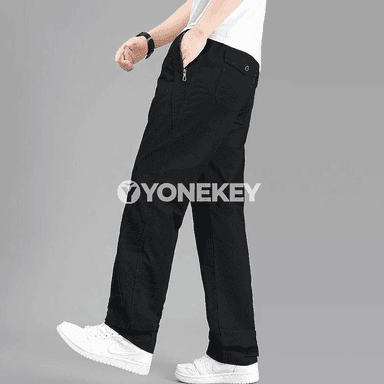 Erkekler üçin giň kargo jalbarlar, günlük stil, uly ölçegler