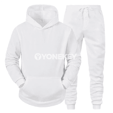 Erkekler üçin kapýuşonly sport kostýumy, ýyly hoodie we balak toplumy