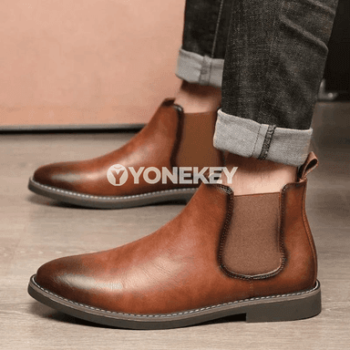 Erkekler üçin Chelsea ädikler – premium deri, gündelik we işewür stil
