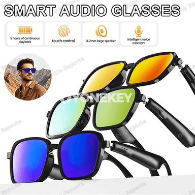 Bluetooth jaňly sport akylly äýnekler, ýokary hilli ses we AI funksiýaly