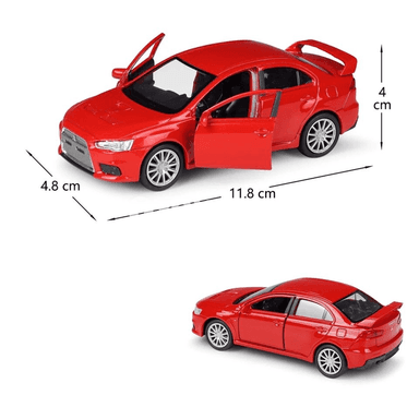 1:41 Mitsubishi Lancer Evolution EVO X model awtoulag, metal, kolleksiýa üçin