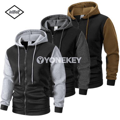 Erkekler üçin kapşonly, jübili ýyly sport eşigi, blok reňkli