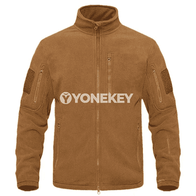 Erkekler üçin ýyly polar fliş jaket, ýylylyk saklaýan, şemal geçirmeýän