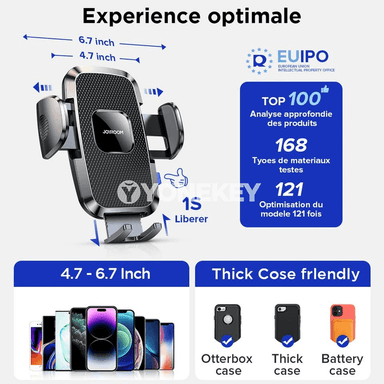 Joyroom awtoulag telefon saklaýjy, 360° öwrülýän, universal, güýçli berkidişli