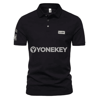 Erkekler üçin ýeňil, dem alýan gysga ýeňli polo futbolka