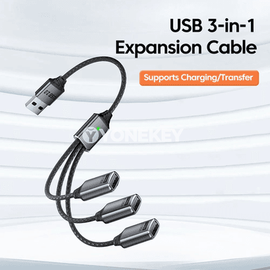 NNBILI 3-in-1 USB Splitter HUB, köp portly zarýad we OTG kabeli